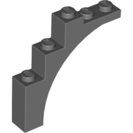 Lego kostka (kostička) 1x5x4 oblouk, tmavě modro šedá (6013256)